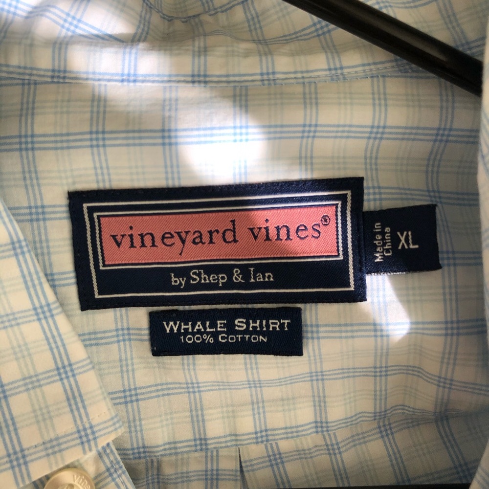 Vineyard Vines classic blue whale button down